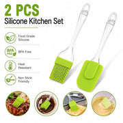 Silicone Spatula Set with Silicone Pastry Brush