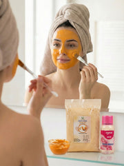 Orange Peel Face Pack with Rose Water & Brush