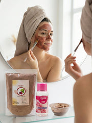 Beet Root Face Pack with Rose Water & Brush