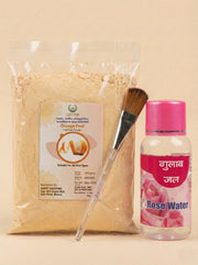 Orange Peel Face Pack with Rose Water & Brush