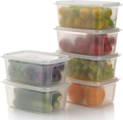 Plastic Fridge Container  - 1800 ml (Pack of 6)