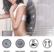 Bathroom Mat Non-Slip Suction Cup Round Silicone Bath Soft Shower Carpet