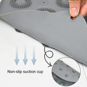 Bathroom Mat Non-Slip Suction Cup Round Silicone Bath Soft Shower Carpet