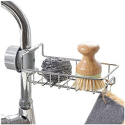 Kitchen Adjustable Sink Faucet Shelf Stainless Steel Drain Rack for Soap