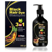 3 in 1 Dye Instant Black Hair Shampoo (Pack of 2)
