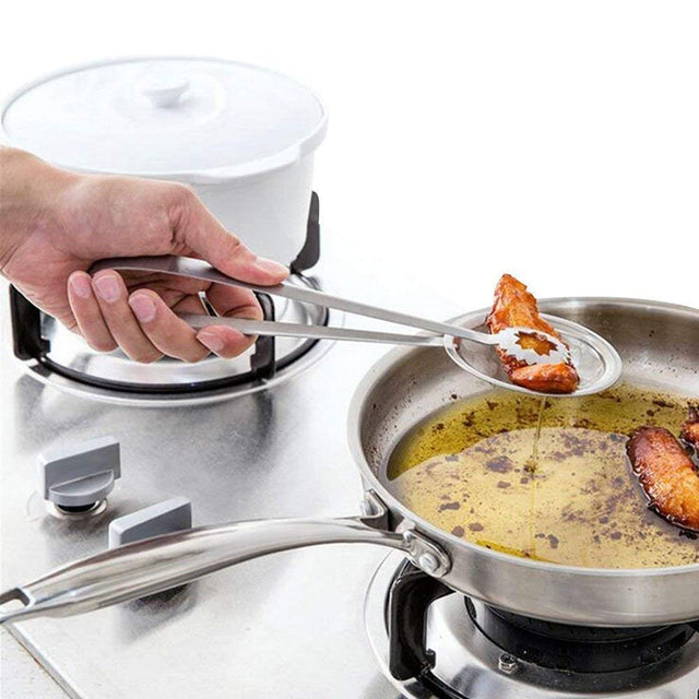 Multi-Functional 2 in 1 Fry Tool Filter Spoon Strainer with Clip