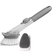 Kitchen Usable Long Handle Sponge with White Wok Brush (Pack of 2)