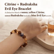 Rudraksha Citrine Crystal bracelets (Pack of 2)