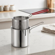Stainless Steel Deep Fry Pot with Strainer Basket