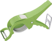 Vegetable Cutter 5 Sharp Blade with Peeler 2 in 1 - Multicolour