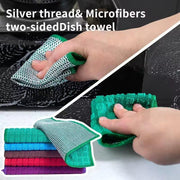 Double-Sided Microfiber Silver Silk Silver Cloth Kitchen (PACK OF 1)