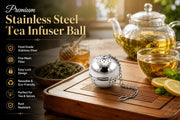 Stainless Steel Tea Infuser Ball with Chain Hook