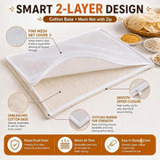 Zipper Cotton Food Drying Cloth with Protective Mesh Net