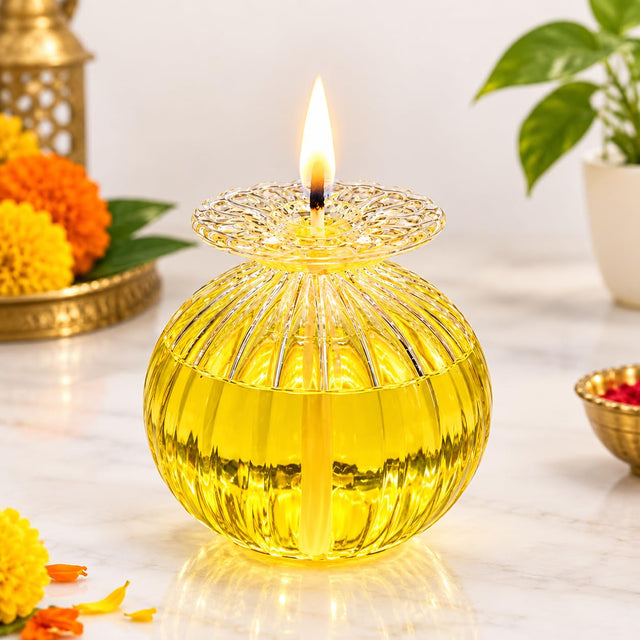 Glass Modak Shape Diya