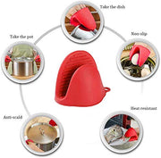 Silicone Pot Holders Heat Resistant, Oven Mitts Gloves Cooking Pinch Grips Glove Hand Clip