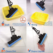 Floor Cleaning Squeeze Mop with Adjustable Telescopic Handle