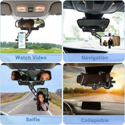 Phone Mount for Car, Large Rear Mirrors Friendly