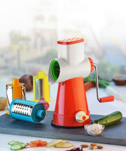 Plastic Stainless Steel 4 in 1 Multi-Functional Drum Rotary Vegetable Cutter