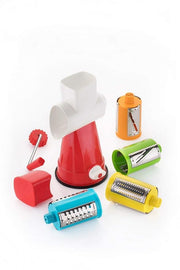 Plastic Stainless Steel 4 in 1 Multi-Functional Drum Rotary Vegetable Cutter