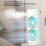 Portable Fan Double Ended Spray Fan Desk Fan with Cooler USB Rechargeable Mini Desktop Table Cooling Fan