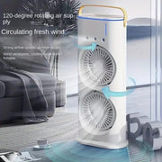 Portable Fan Double Ended Spray Fan Desk Fan with Cooler USB Rechargeable Mini Desktop Table Cooling Fan