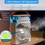Portable Humidifier Air Cooler Mist Fan Mini Table Fan for Home