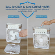 Portable Humidifier Air Cooler Mist Fan Mini Table Fan for Home
