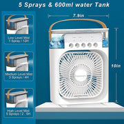 Portable Humidifier Air Cooler Mist Fan Mini Table Fan for Home