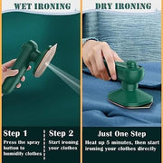Portable Micro Steam Iron, Green Iron Handheld Garment Steamer