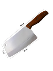 Silver Toned & Brown Stainless Steel Kitchen Knife