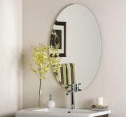 Unbreakable Plastic Sheet New Oval Shape Wall Sticker Mirror for Bathroom