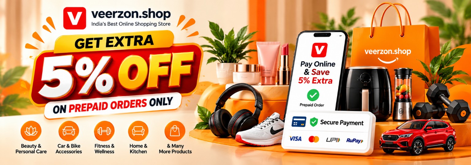 Veerzon.shop — Get Extra 5% Off on Prepaid Orders Only