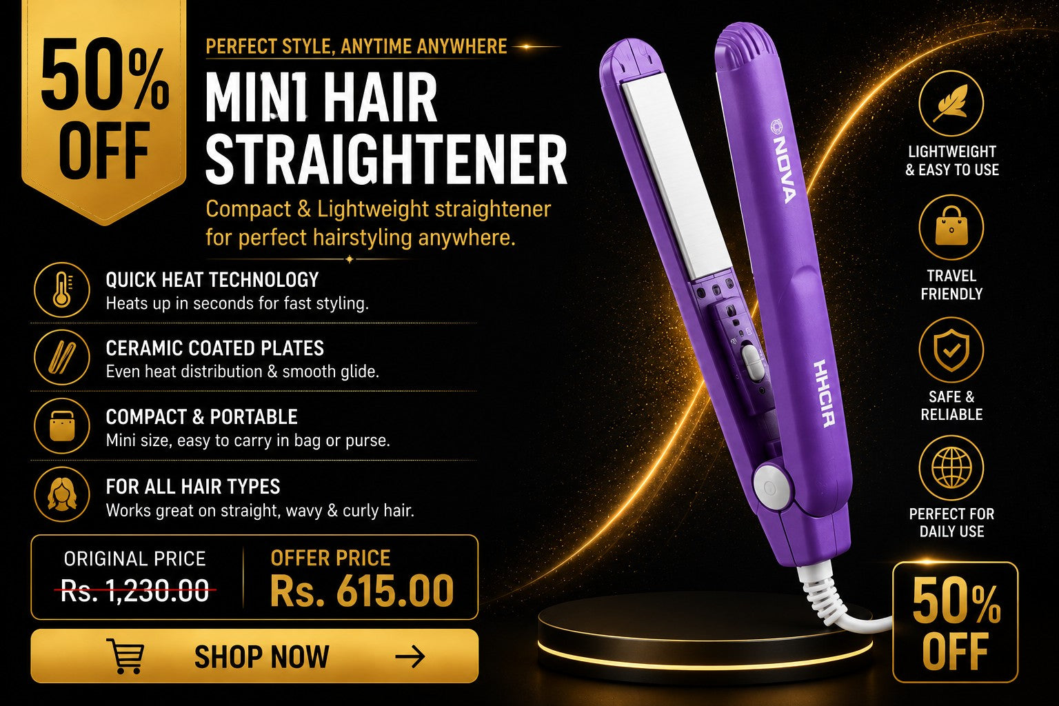 Mini Hair Straightener