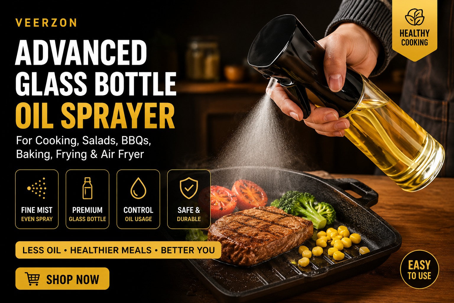 Advanced Glass Bottle Oil Sprayer